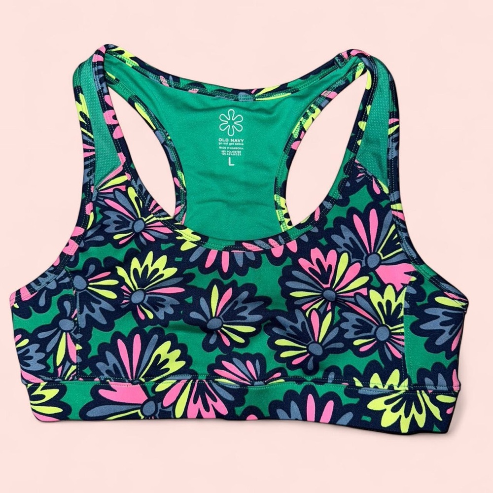 Old Navy Groovy Sports Bra Large